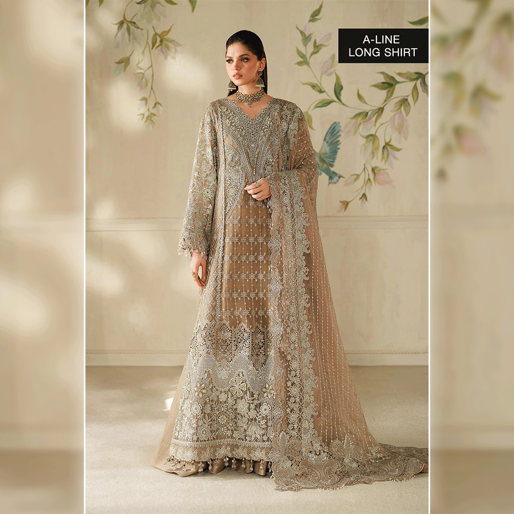 BAROQUE - Embroidered Chiffon Beige - Image 2