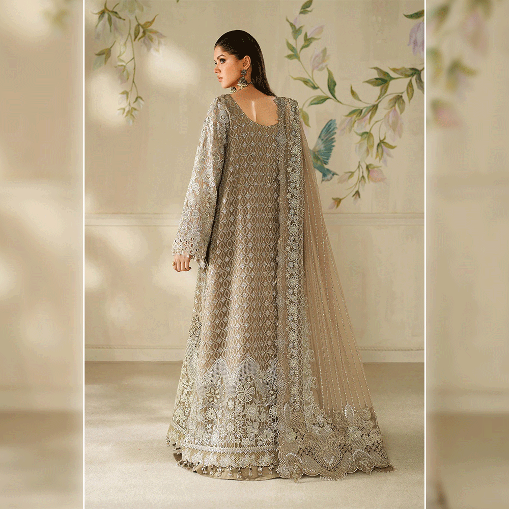 BAROQUE - Embroidered Chiffon Beige - Image 3